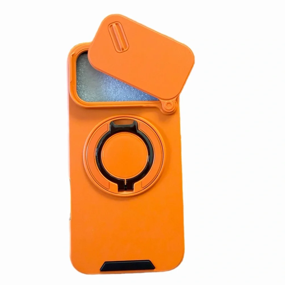 Orange Phone Case with Ring Holder IPhone 17 Pro Max
